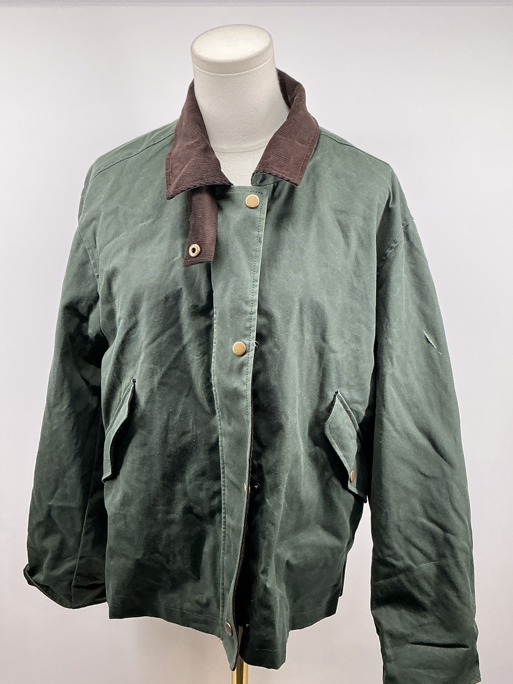 Organic Waxed Cotton Cropped Barn Jacket